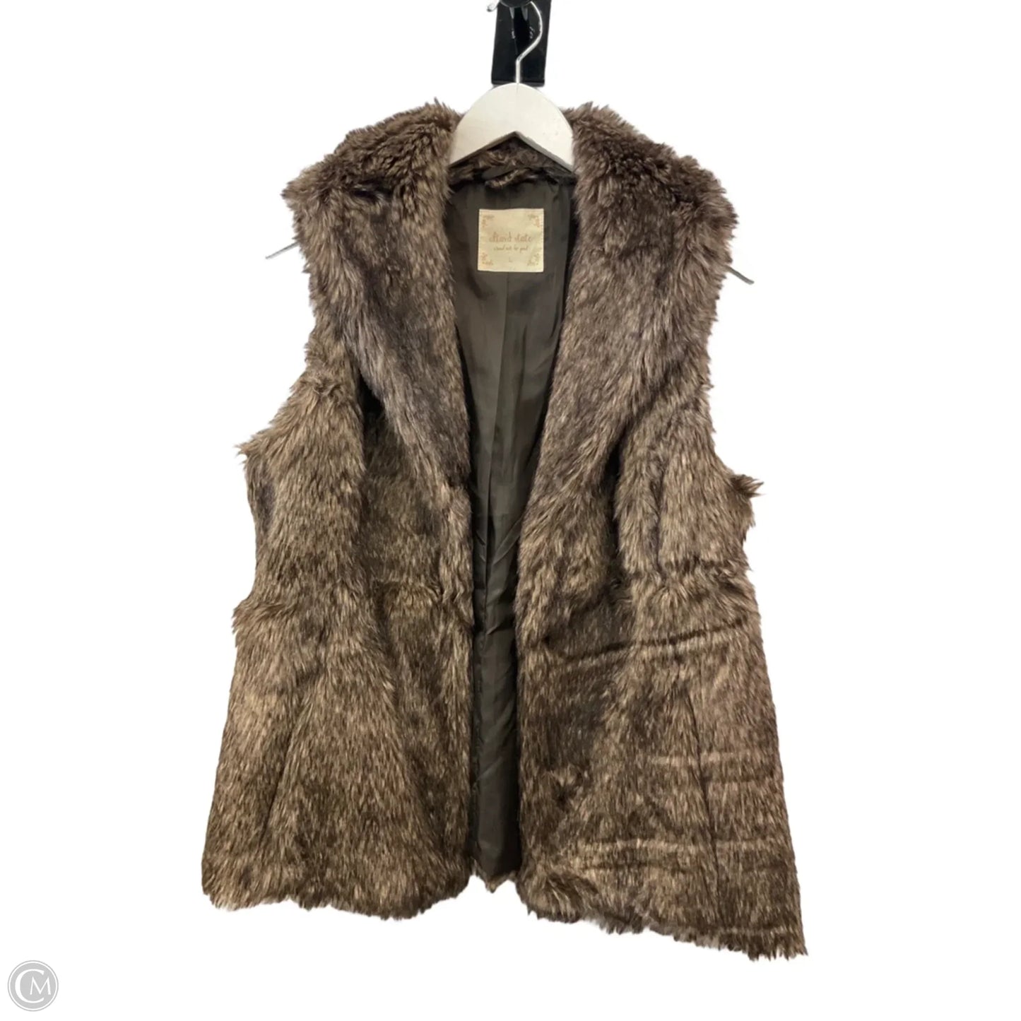 Vest Faux Fur & Sherpa By Altard State In Animal Print, Size: L