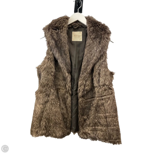 Vest Faux Fur & Sherpa By Altard State In Animal Print, Size: L