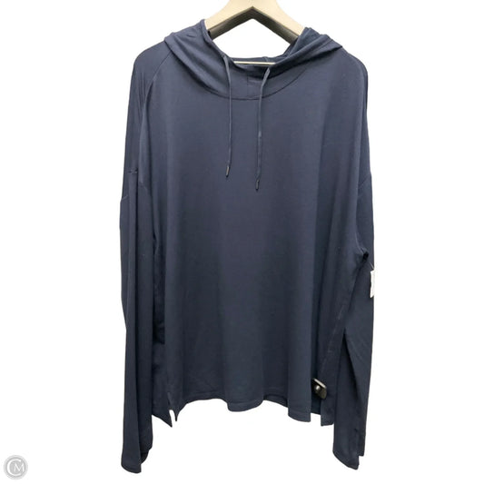 Athletic Top Long Sleeve Hoodie By Athletic Works In Blue, Size: Xl