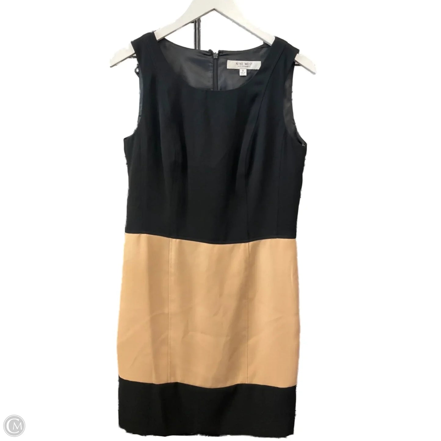 Dress Casual Midi By Nine West In Black & Tan, Size: M