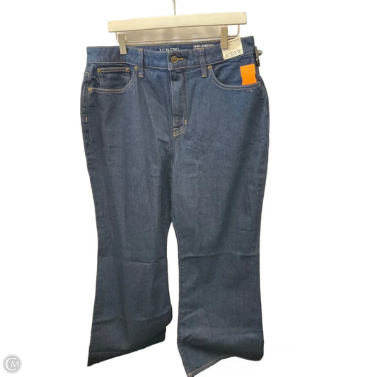 Jeans Wide Leg By J. Crew In Blue Denim, Size: 14