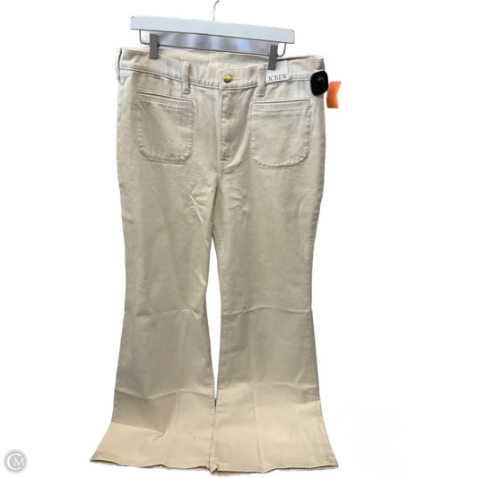 Jeans Wide Leg By J. Crew In Cream, Size: 14