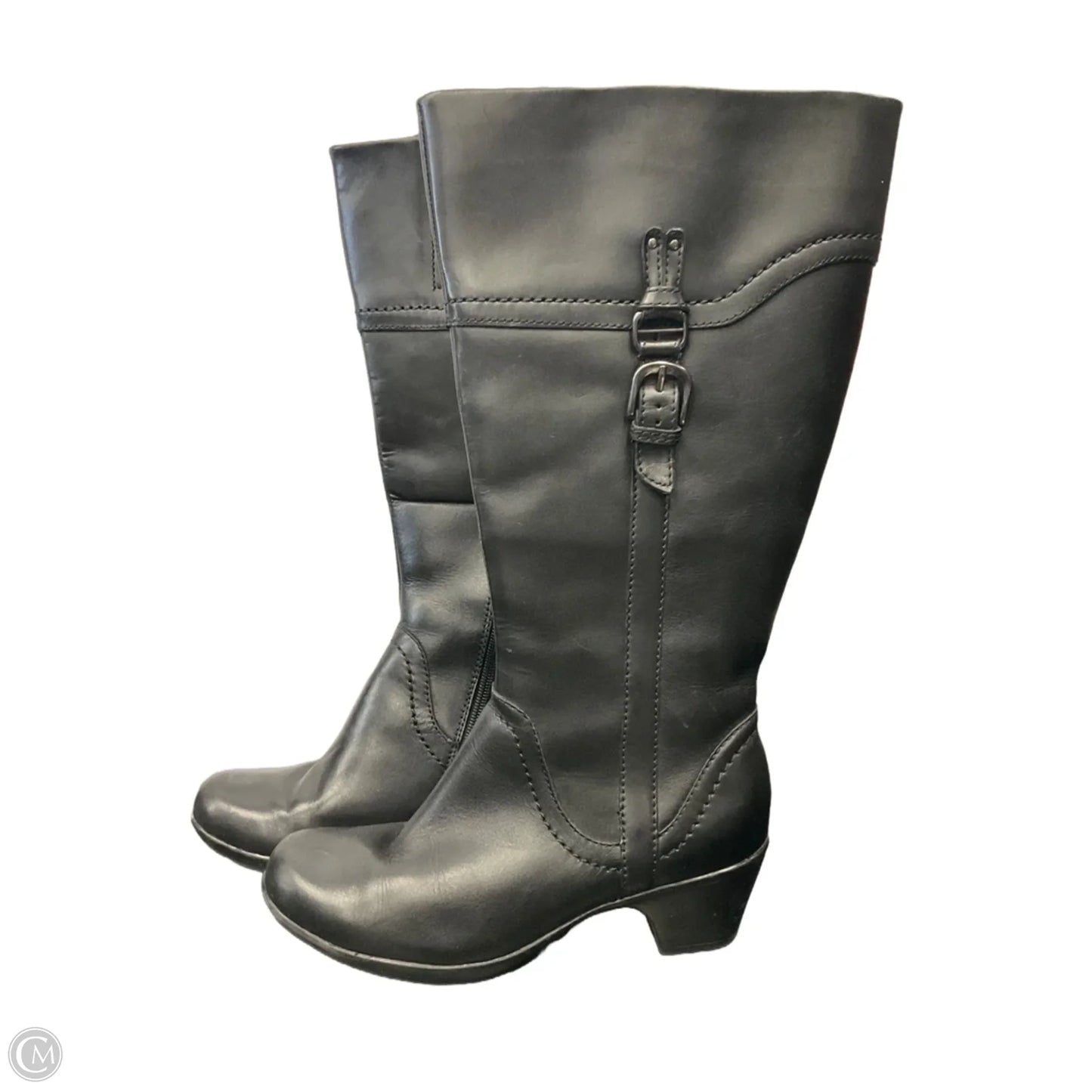 Boots Mid-calf Heels By Clarks In Black, Size: 6