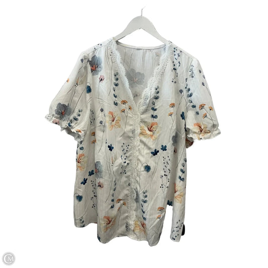 Top Short Sleeve By Clothes Mentor In White, Size: 2x