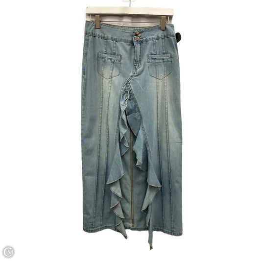 Skirt Maxi By Edikted In Blue Denim, Size: Xs