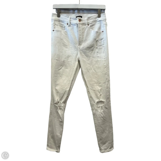 Jeans Skinny By Express In White, Size: 8