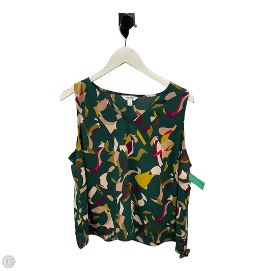 Top Sleeveless By Nine West In Teal, Size: Xlp