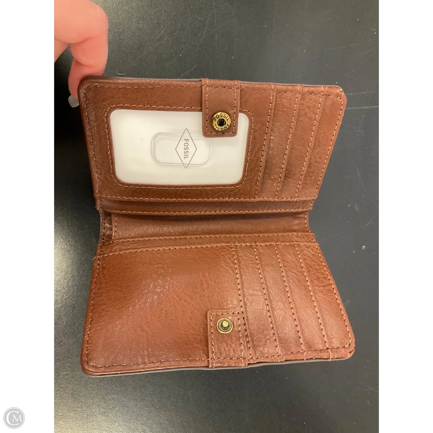 Wallet Leather By Fossil, Size: Small