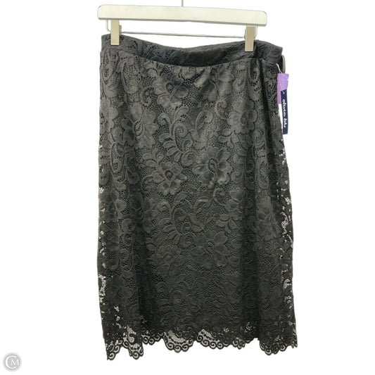 Skirt Midi By Olivia Blu In Black, Size: 14