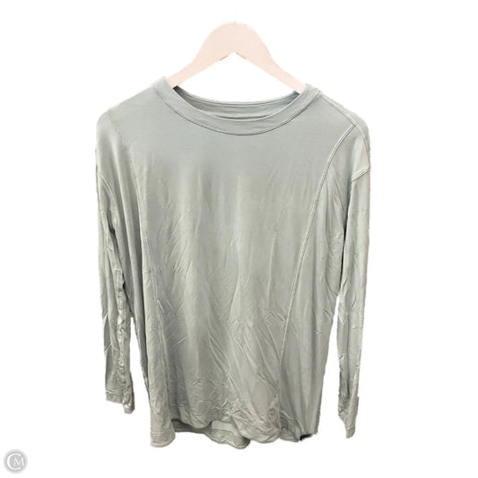 Athletic Top Long Sleeve Crewneck By Lululemon In Aqua, Size: L