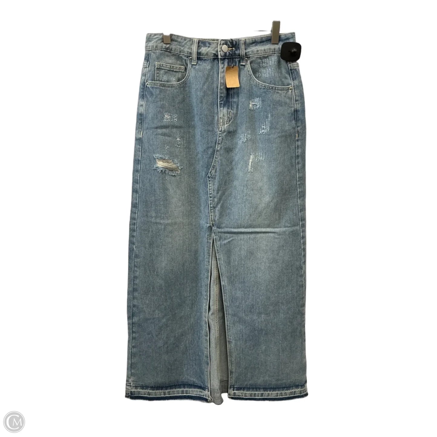Skirt Maxi By Miss Love In Blue Denim, Size: 4