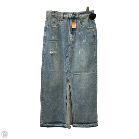 Skirt Maxi By Miss Love In Blue Denim, Size: 4