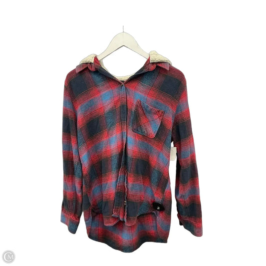 Jacket Shirt By American Eagle In Red, Size: Xl