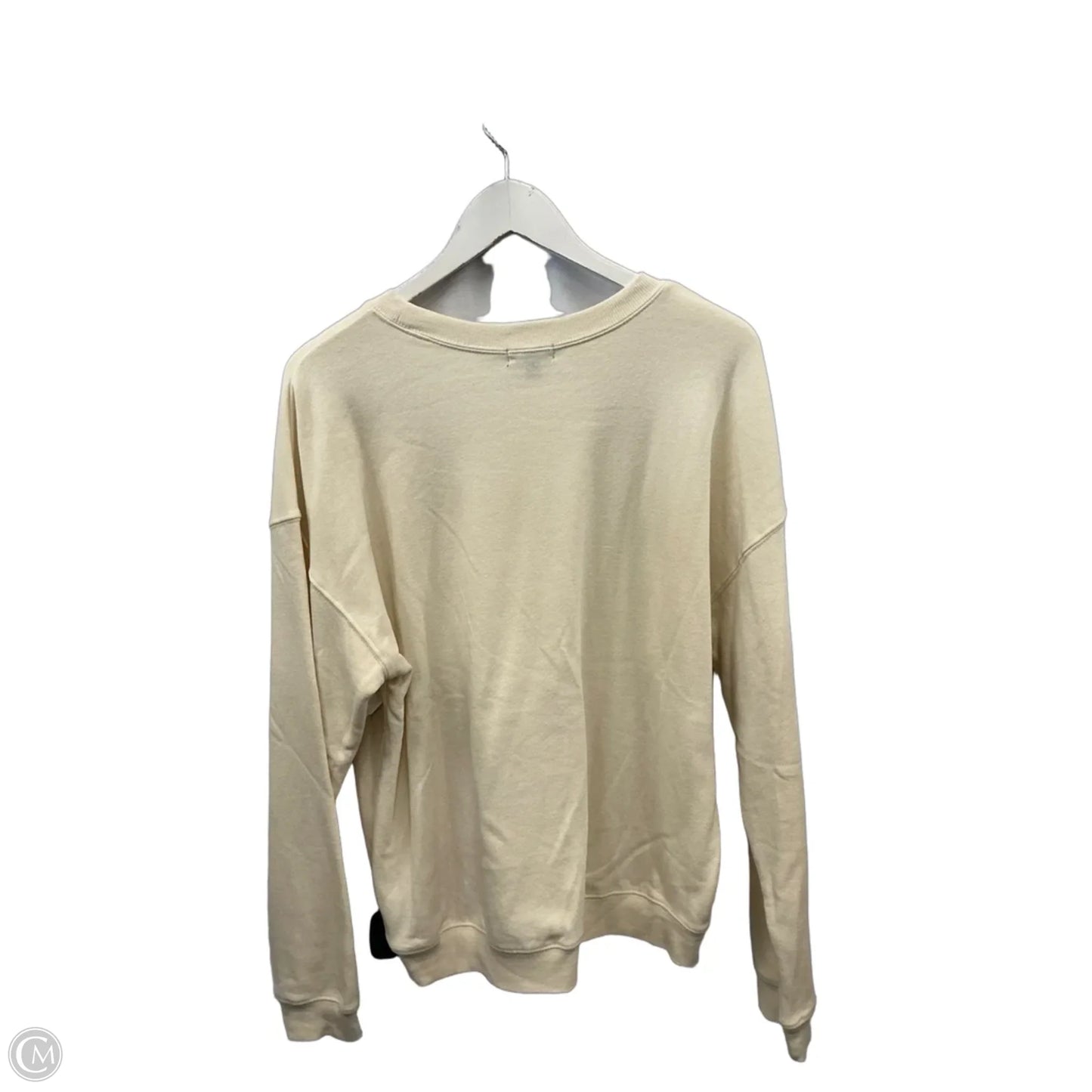 Sweatshirt Crewneck By Originality In Cream, Size: L