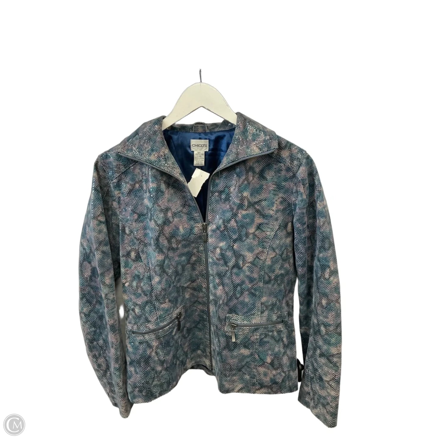 Jacket Other By Chicos In Blue & Purple, Size: M