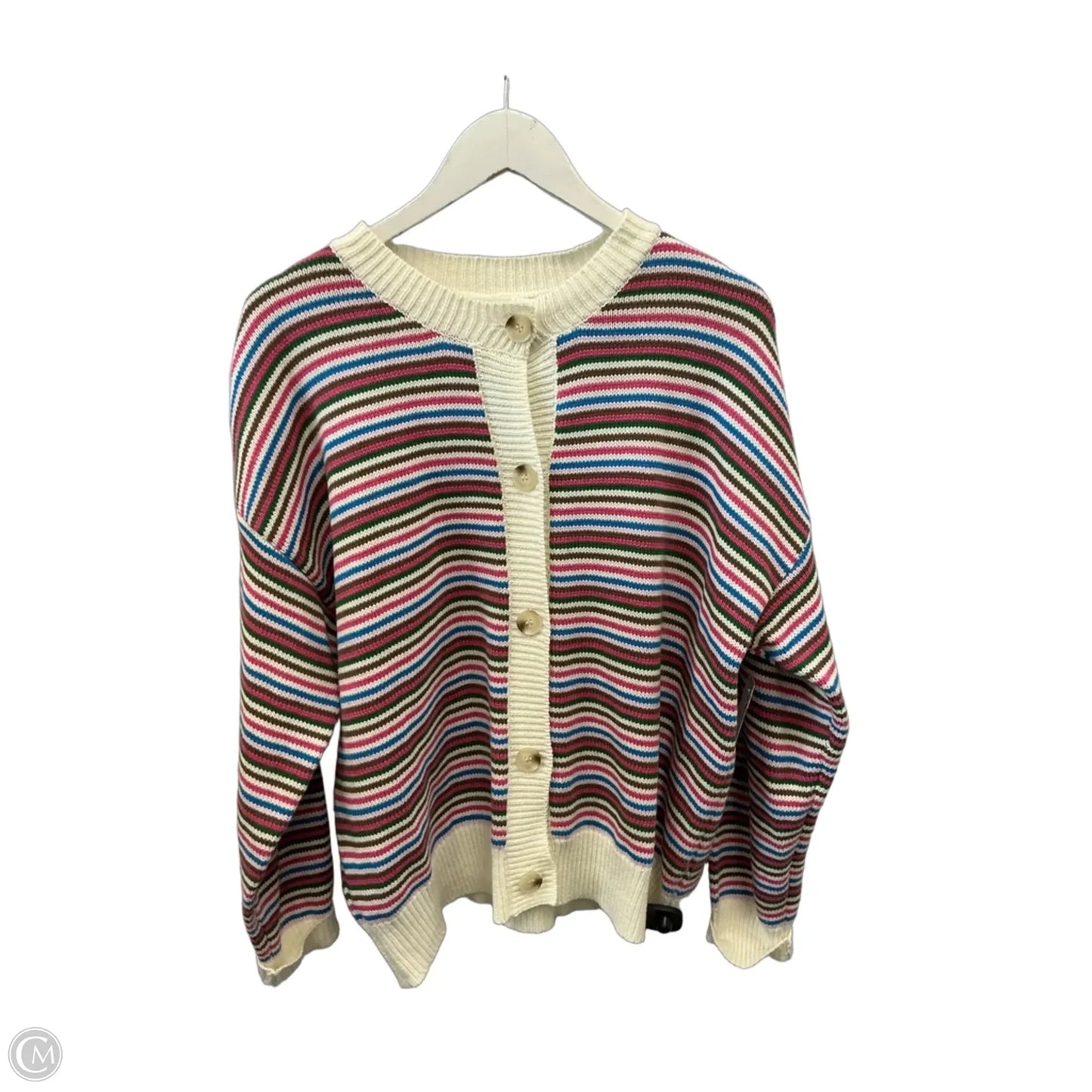 Cardigan By Le Lis In Striped Pattern, Size: M