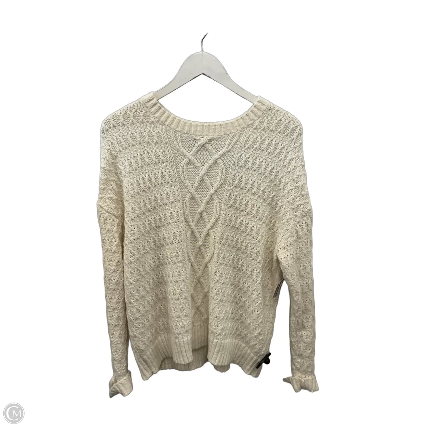 Sweater By Loft In Cream, Size: L