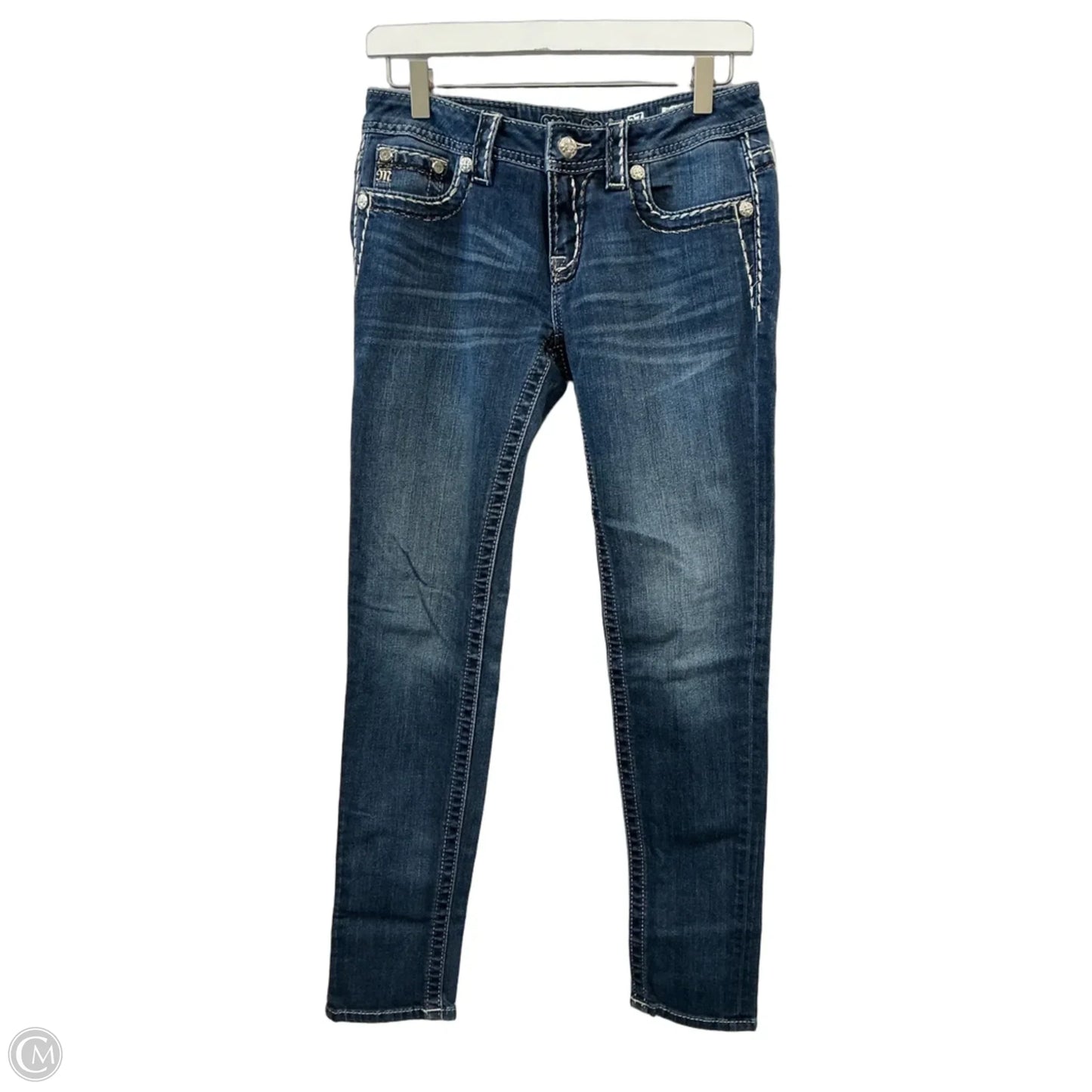 Jeans Skinny By Miss Me In Blue Denim, Size: 4
