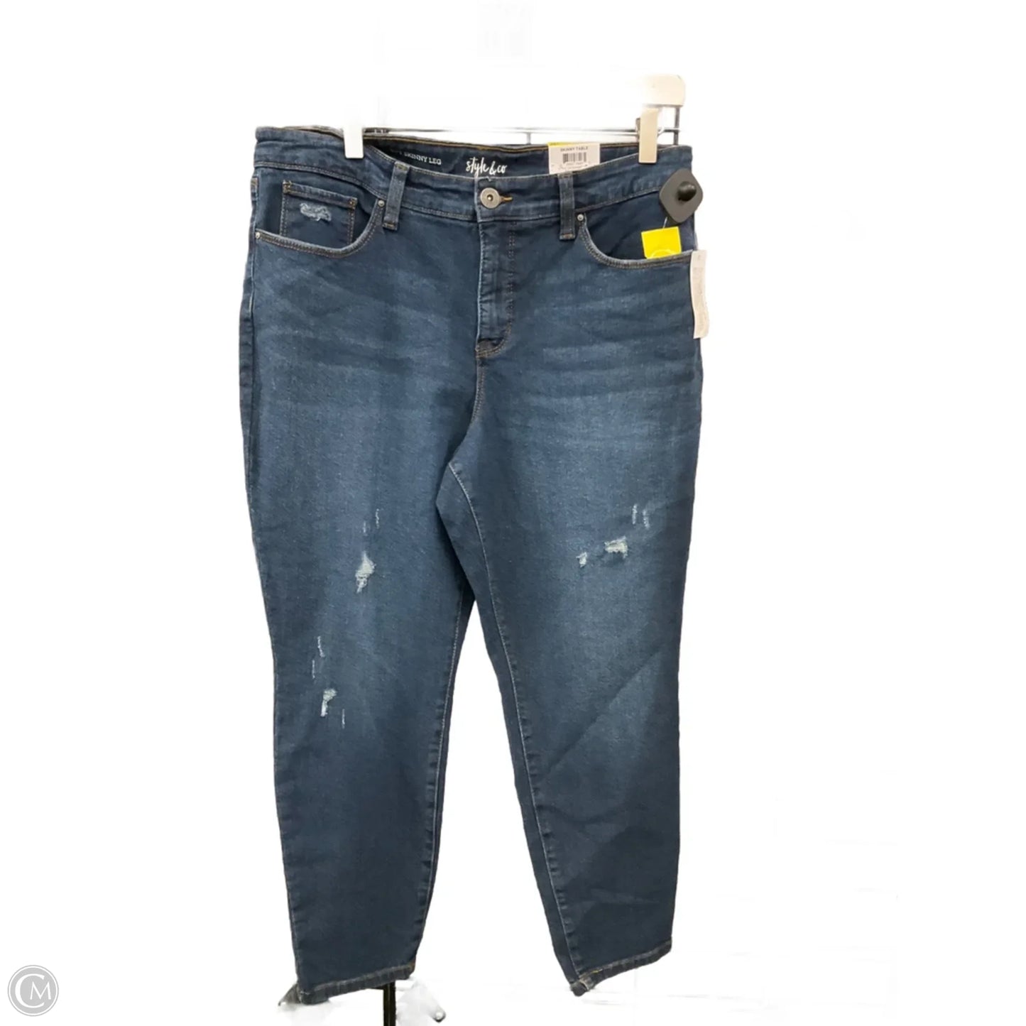 Jeans Skinny By Style And Company In Blue Denim, Size: 14p