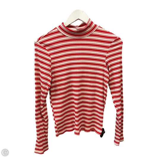 Top Long Sleeve By Pink In Red, Size: M
