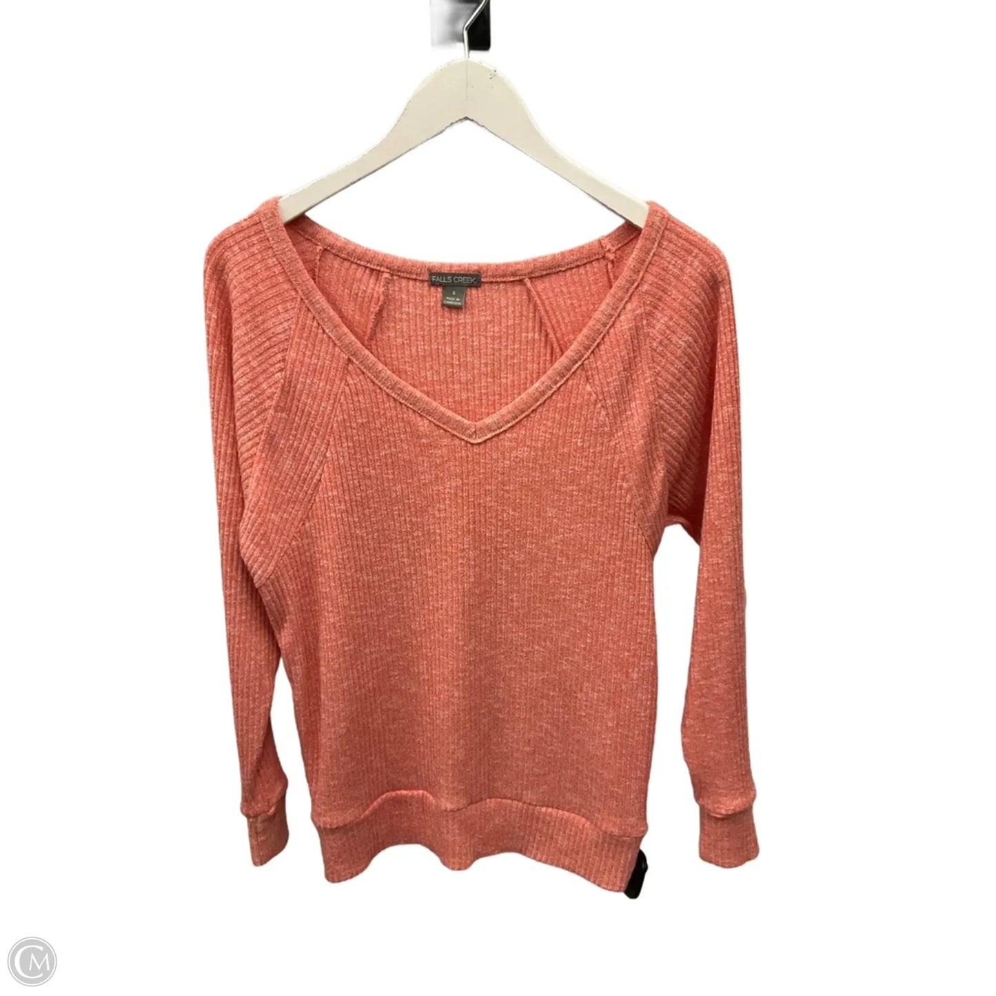 Top Long Sleeve By Falls Creek In Orange, Size: S