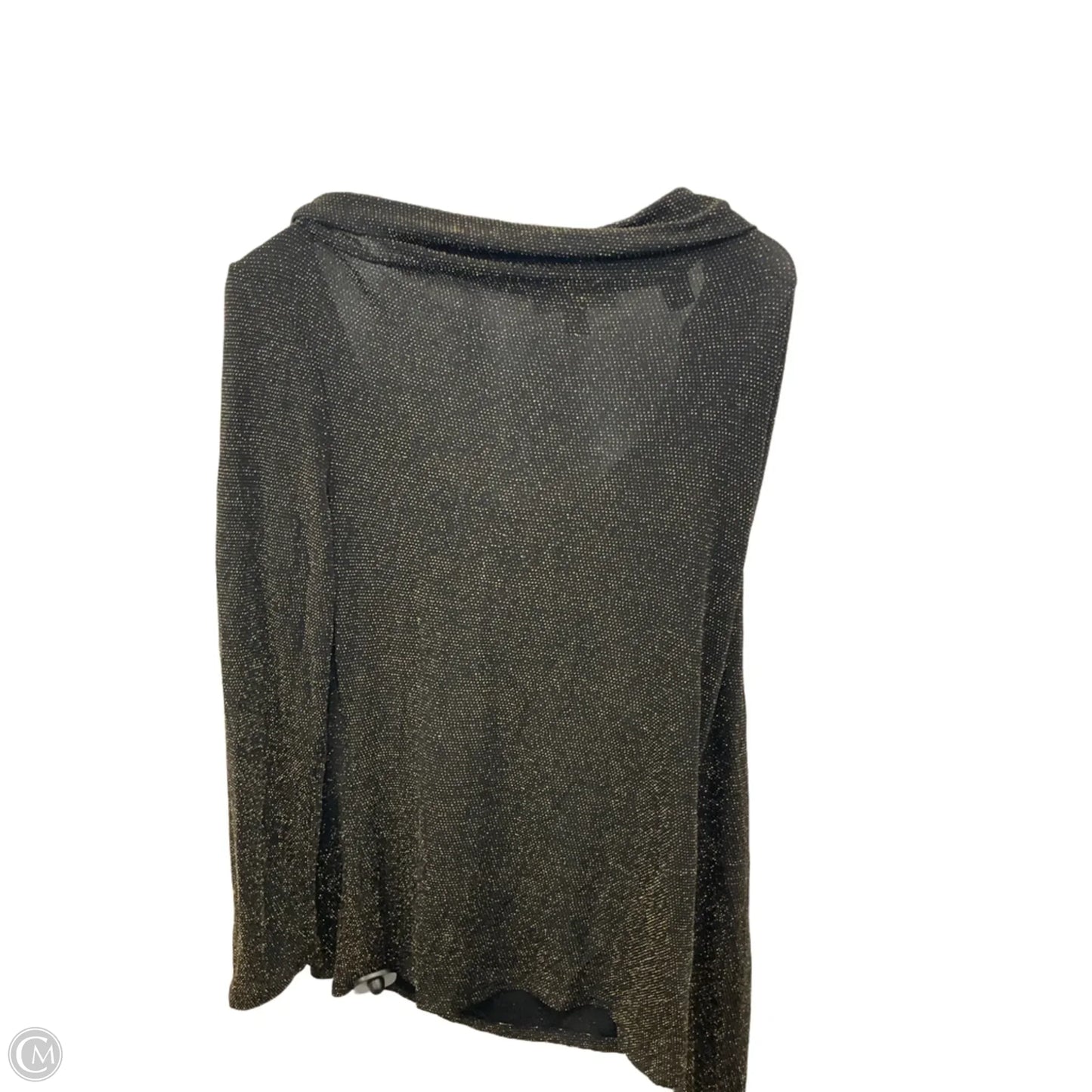 Top Long Sleeve By Michael By Michael Kors In Black & Gold, Size: L