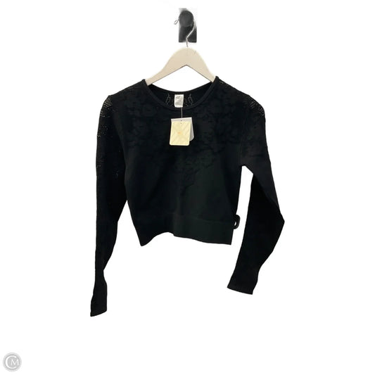 Athletic Top Long Sleeve Crewneck By Fabletics In Black, Size: L