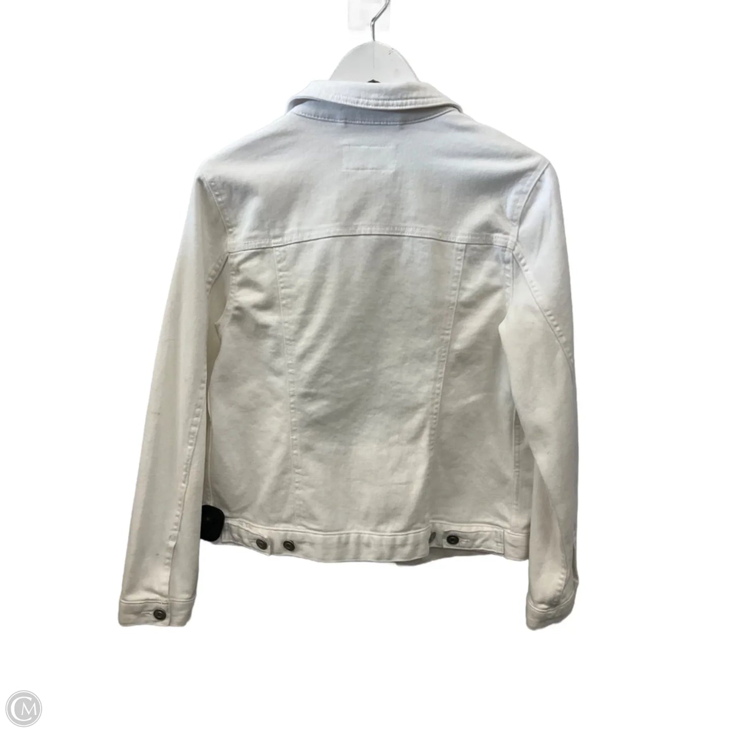 Jacket Denim By Time And Tru In White, Size: M