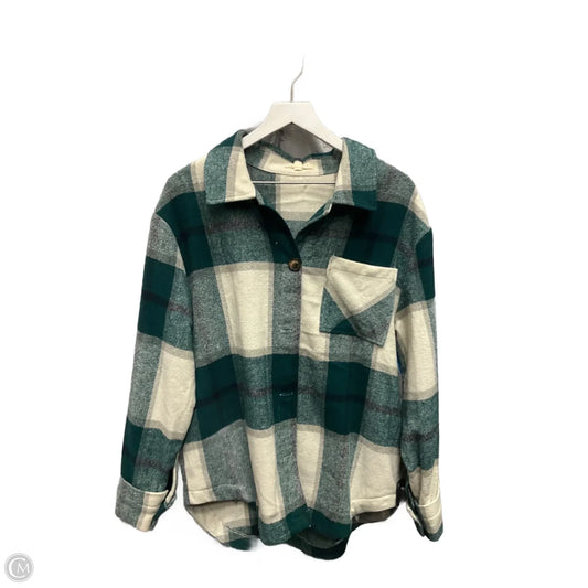 Jacket Shirt By Reborn J In Green, Size: L