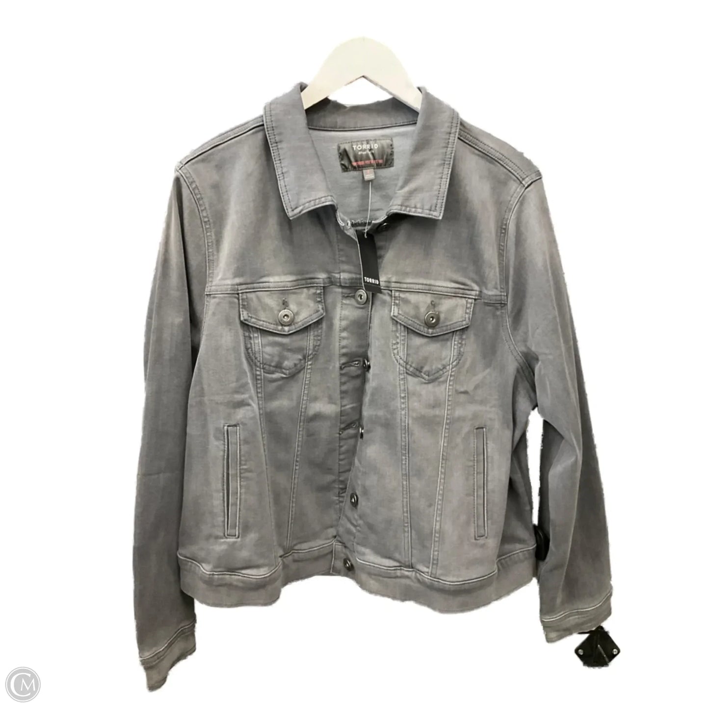 Jacket Denim By Torrid In Grey Denim, Size: 2x