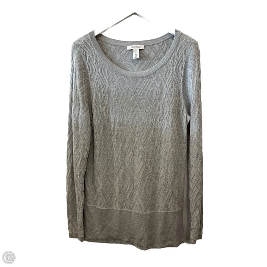 Top Long Sleeve By White House Black Market In Grey, Size: Xl