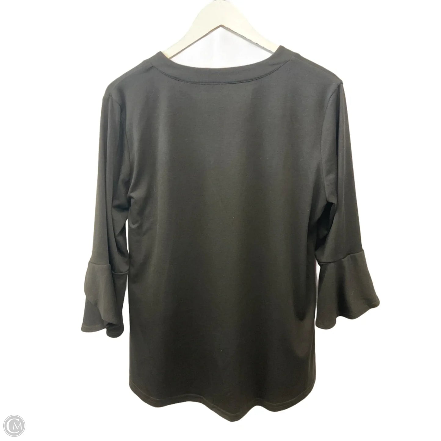 Top 3/4 Sleeve By Clothes Mentor In Black, Size: L
