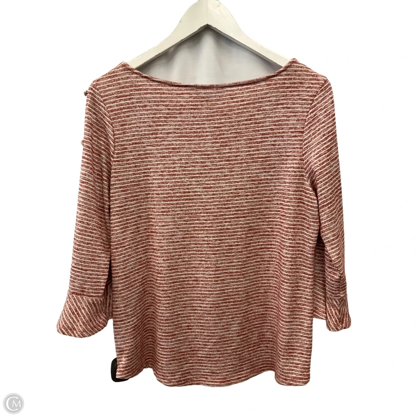 Top 3/4 Sleeve By Liz Claiborne In Striped Pattern, Size: M