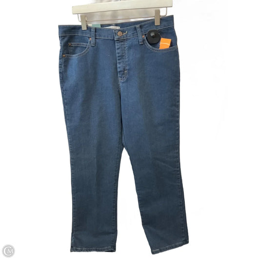 Jeans Straight By Lee In Blue Denim, Size: 10