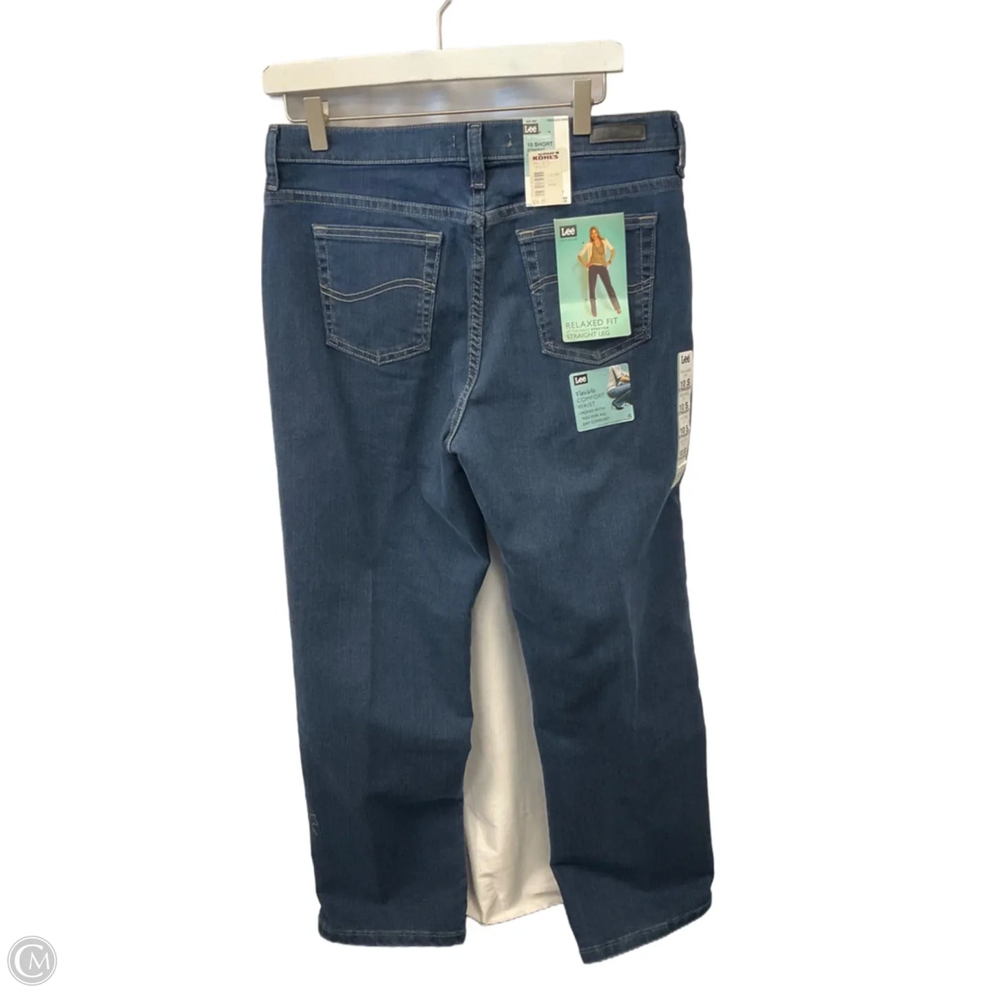 Jeans Straight By Lee In Blue Denim, Size: 10