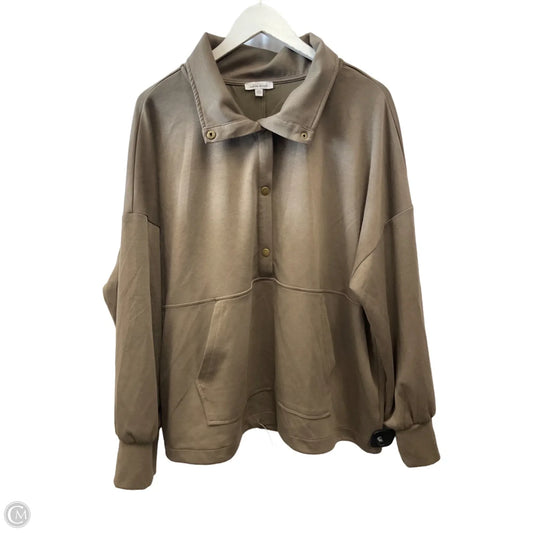 Top Long Sleeve By White Birch In Green, Size: 2x