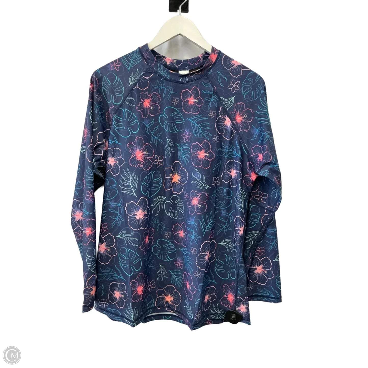 Athletic Top Long Sleeve Crewneck By Clothes Mentor In Blue, Size: 2x