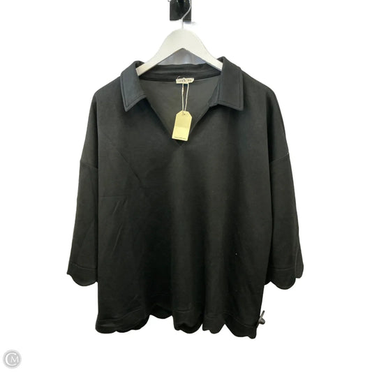Top Short Sleeve By Jodifl In Black, Size: 2x