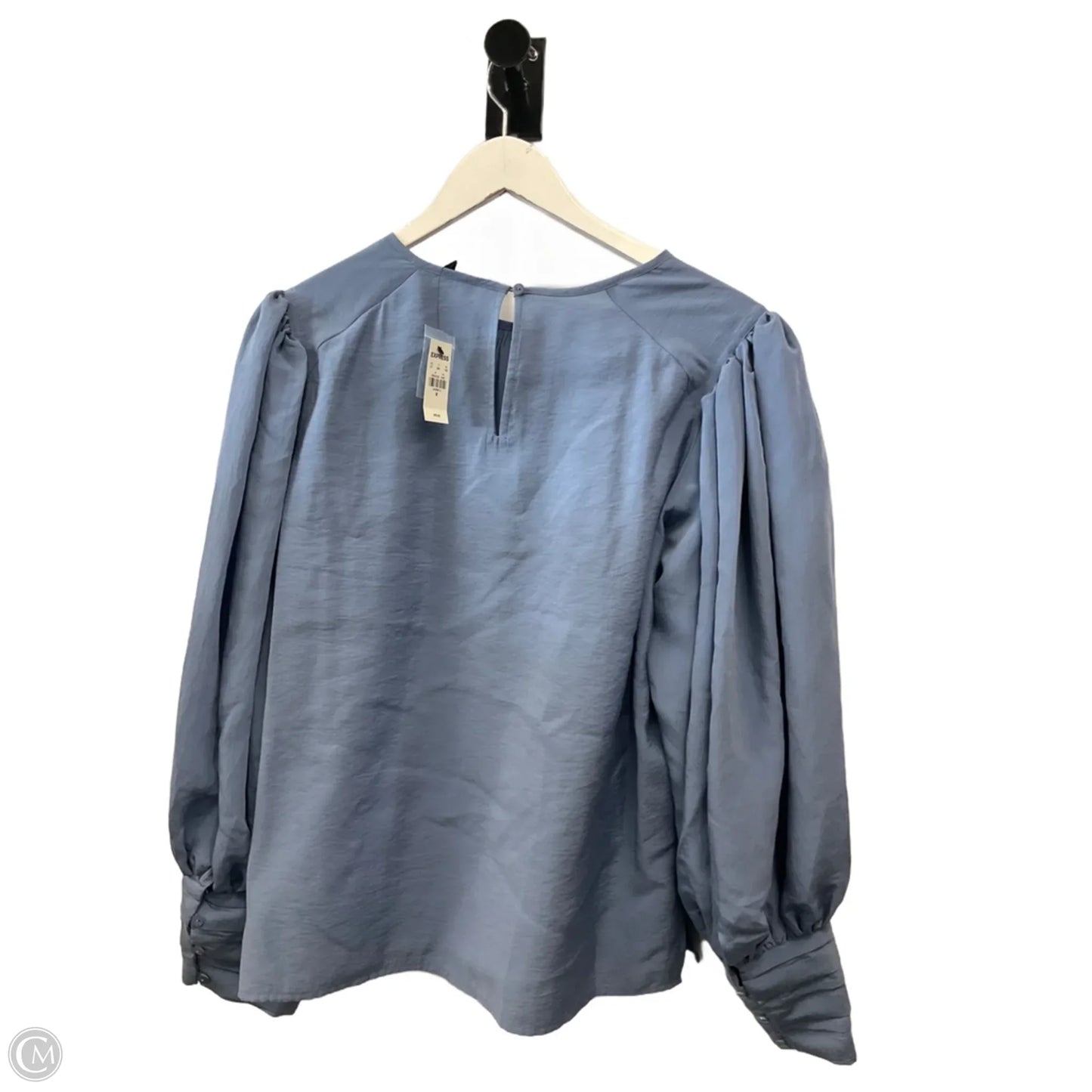 Blouse Long Sleeve By Express In Blue, Size: M