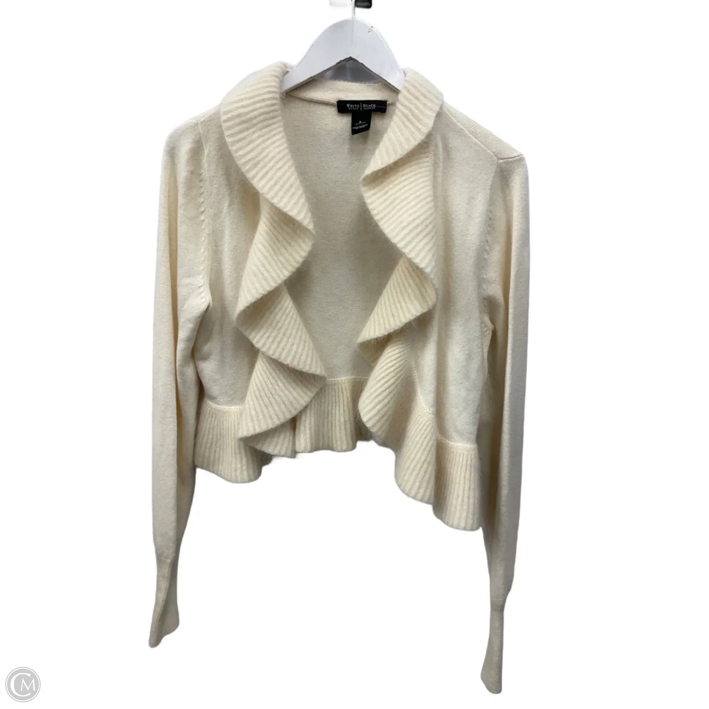 Cardigan By White House Black Market In Cream, Size: L