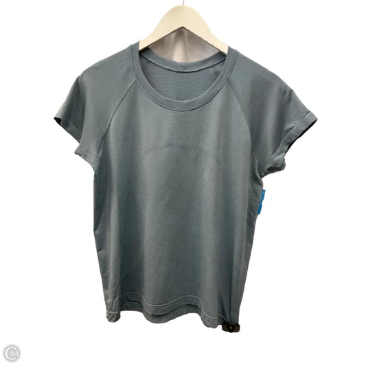 Athletic Top Short Sleeve By Lululemon In Blue, Size: M