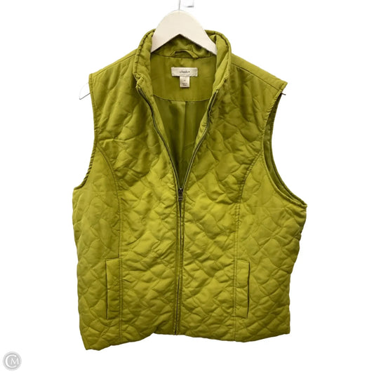 Vest Puffer & Quilted By Christopher And Banks In Green, Size: 1x