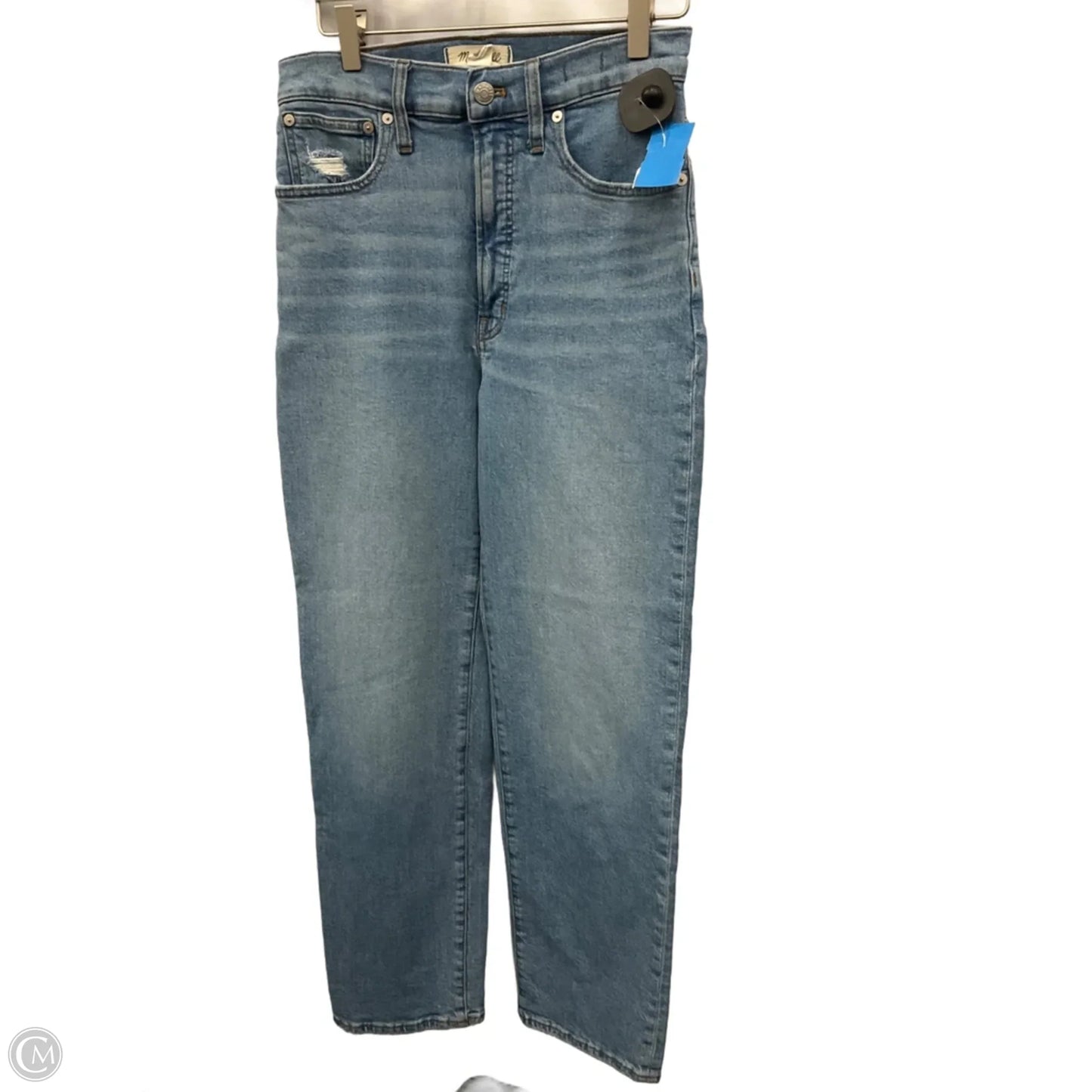Jeans Straight By Madewell In Blue Denim, Size: 4
