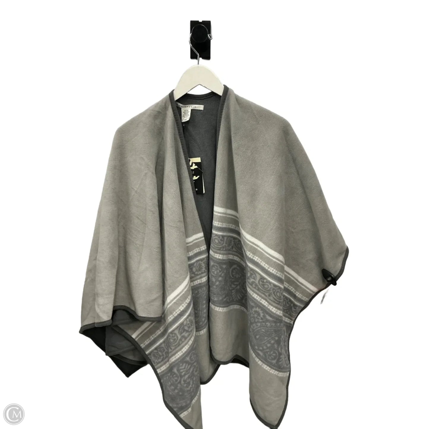 Shawl By Max Studio In Grey, Size: Osfm