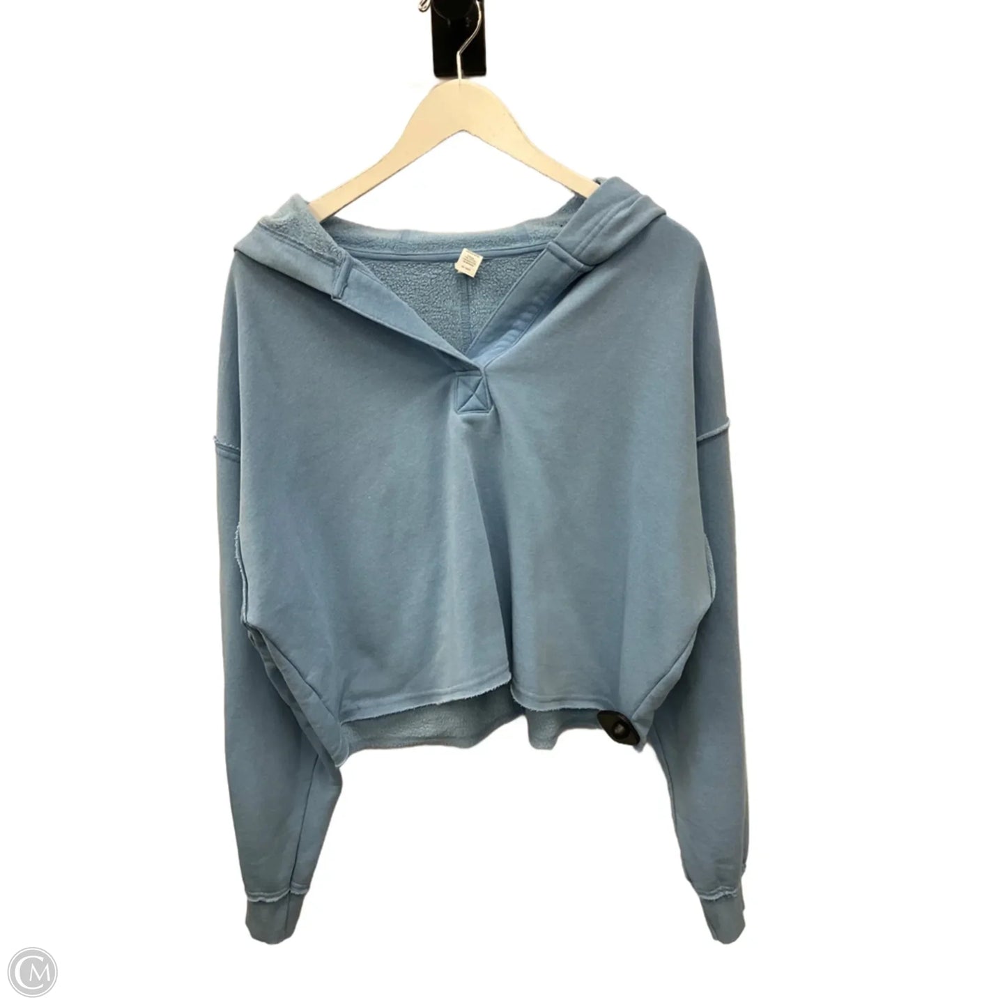Athletic Sweatshirt Hoodie By Yogalicious In Blue, Size: M