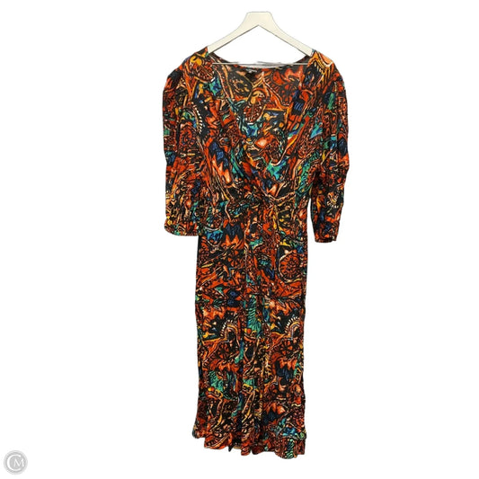Dress Casual Midi By Clothes Mentor In Multi-colored, Size: 3x
