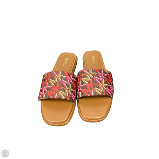 Sandals Designer By Michael Kors In Brown, Size: 5