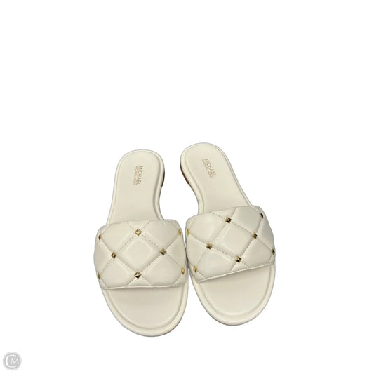 Sandals Designer By Michael Kors In White, Size: 5.5