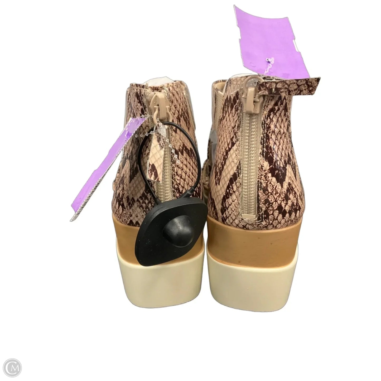 Sandals Heels Platform By Clothes Mentor In Animal Print, Size: 8