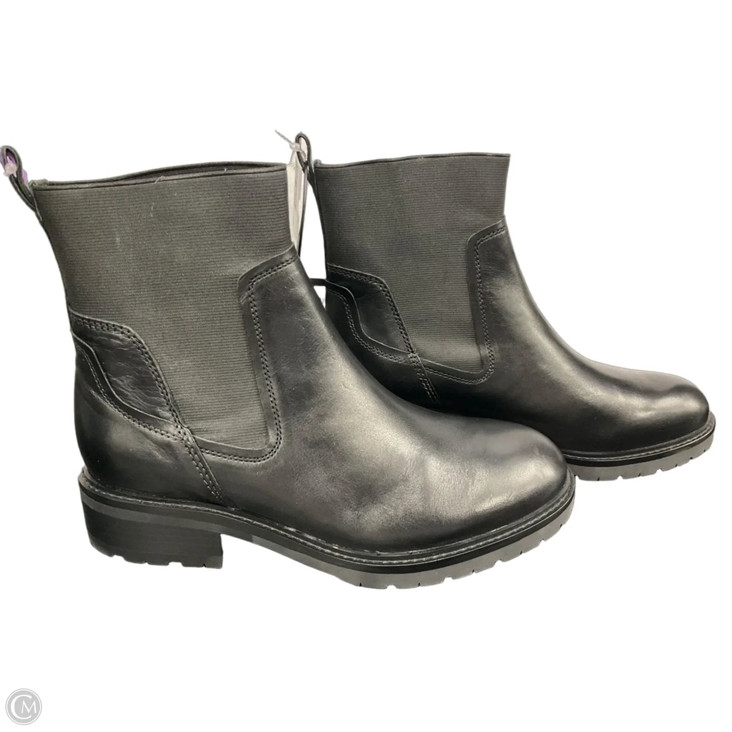 Boots Ankle Heels By Clothes Mentor In Black, Size: 8